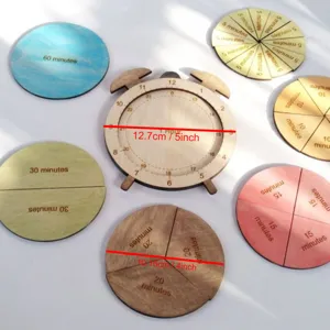 Kinderen houten klok puzzel Montessori tijd leren educatief speelgoed kleuterschool hulpmiddel