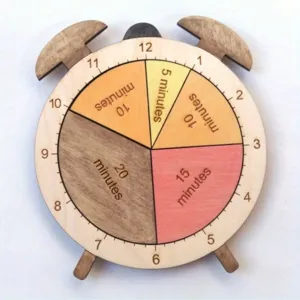 Houten klok puzzel speelgoed voor kinderen vroeg onderwijs cognitief tijd leren Montessori hulpmiddel