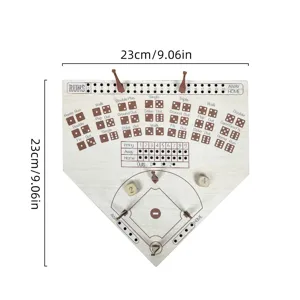Wooden baseball board game tabletop party game props and wooden crafts for family fun.