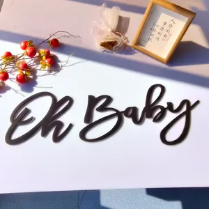 Oh Bambino Lettera in Legno Insegna Decorazione Parete Festa Accessori Foto Camera