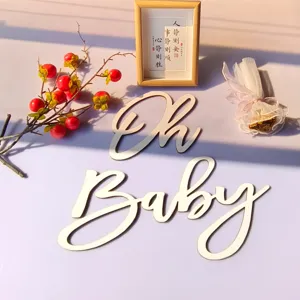 Lettere in legno Oh Baby oggetti di scena per fotografia decorazione murale per cameretta