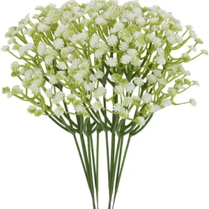 Kunstmatige gipskruid nep bloemen witte plastic huwelijksboeket decoratie mooi