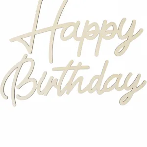 Panneau de lettres Happy Birthday en bois décoration de fond de mur de fête nouveau