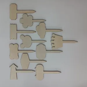 Wooden plant labels assorted shapes garden markers for pots seedlings details display.