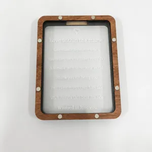 Wooden heaven bank piggy bank with clear acrylic front, creative money saving box for gift.