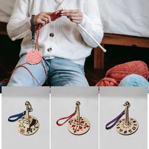 Portable wrist yarn holder wooden knitting bowl bracelet wool yarn holder craft accessory tool