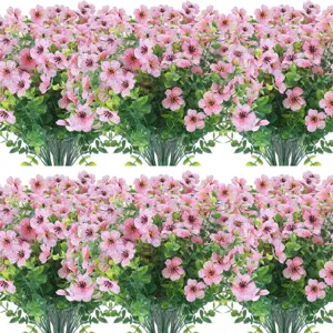 Artificial cosmos daisy flower bouquets for wedding home decor, faux silk floral arrangements.