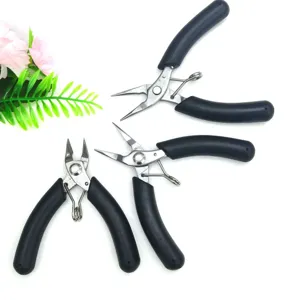 Alicates para Joyería de Acero Inoxidable para Hacer Bisutería Bricolage Herramienta de Artesanía Mango Antideslizante Mini Alicates