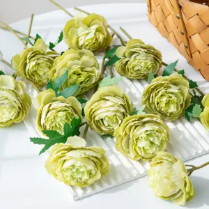 Fleurs de renoncule artificielles en soie fausses fleurs pour deco mariage maison