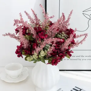 Kunstblumen Strauß Heimdeko Set mit künstlichen Ähren und Vase für Hochzeitsfotografie