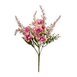 Künstlicher Blumenstrauß mit Chrysanthemen und Nelken, ideal für Heimtextilien und Fotorequisiten.