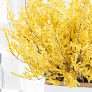 Gelbe künstliche Liebhabers Gras Blumen Bündel für Indoor Wohnzimmer Heimvase Dekoration