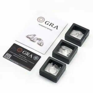 Emerald cut moissanite jewelry set with S925 silver ring and earrings with GRA cert