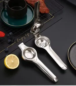 Stainless steel manual lemon squeezer kitchen juicer tool for fresh fruit pressing use