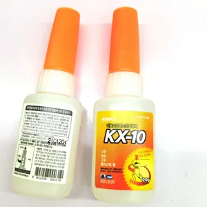 Detailed front and back views of KROXX KX-10 multi-purpose super glue 20g bottle