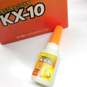 Detail view of KX-10 fast-drying glue bottle for jewelry repair and leather bonding