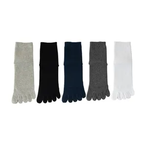 Herren Verdickte Baumwoll Zehensocken Winter Warm Geteilte Zehe Socken Einfarbig Schweißabsorbierend Athletische Fünf Finger Socken