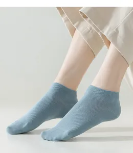Women breathable mesh ankle socks, low cut cotton short socks for summer, comfortable fit.