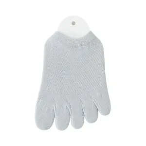 Chaussettes Invisibles Femme Demi-Semelle Cinq Doigts Mesh Respirant Antidérapant Avant-Pied Été