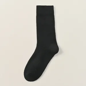 Men Winter Thickened Terry Crew Socks Solid Color Business Casual Comfortable Breathable Sweat-Absorbing Cotton Socks