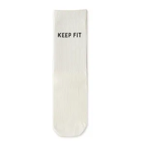 Damen Reine Baumwolle Sport Crew Socken Einfarbig Hohe Elastizität Tube Socken Für Laufen Sport Tägliche Kleidung
