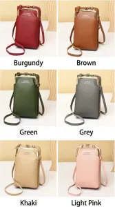Vertical crossbody phone bags for women available in six stylish colors