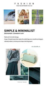 Trendige mintgrüne Umhängetasche für Damen in einer modischen Lifestyle-Collage dargestellt.