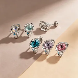 Ozean Serie Conch Stern Ohrstecker 316L Edelstahl Titanlegierung Kühle Knorpel Piercing Schraubverschluss Schmuck Für Damen