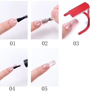 Tutorial paso a paso para usar el imán rojo en forma de U para el arte de uñas ojo de gato