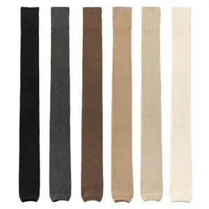 Thickened Terry Over The Knee Long Leg Warmers Winter Cold Proof Thermal High Socks For Women Solid Color Knit Legwear