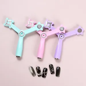 Set de magnets nail art multifonctions en forme de Y pour motifs œil de chat