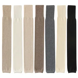 Women Winter Warm Cashmere Leg Warmers Extra Long Thigh High Over The Knee Ribbed Socks