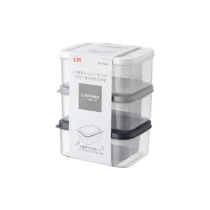 Lot de 3 boîtes de conservation japonaises pour la préparation de repas et réfrigérateur.