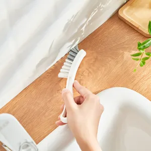 Japanese-style multi-purpose crevice cleaning brush for window grooves and bathroom slots