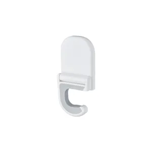Minimalistischer Wandhalter für Mopp und Besen mit grauem rutschfestem Silikonpad