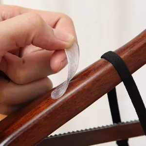 Clear textured silicone anti-slip strips for wooden hangers and backpack straps