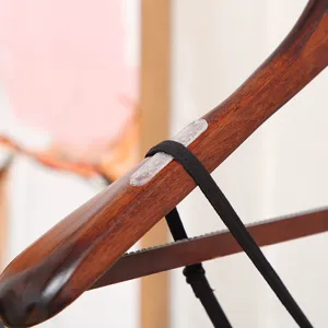 Transparent silicone anti-slip strips for wooden clothes hangers, 20-piece set.