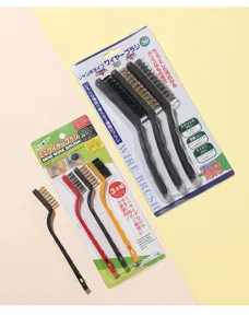 Detail showing large and mini wire brush sets for kitchen gas stove cleaning