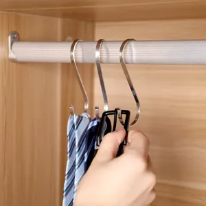 304 Edelstahl S-Förmige Haken Metall Utensilienhalter Für Küche Badezimmer Kleiderschrank Hängende Aufbewahrung Organizer Haken