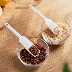 Adjustable Measuring Spoon For Kitchen Baking Scale Measurement White Plastic Powder Seasoning Milk Coffee Spoon Home Tool