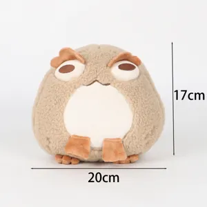 Bonito Juguete de Peluche de Sapo de Dibujos Animados Almohada de Bola Redonda Muñeca de Animal Relleno Cojín Suave