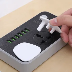 Copri-presa UK per Sicurezza Bambini Bianco ABS Plastica Protezione Scosse Elettriche per Casa Neonati
