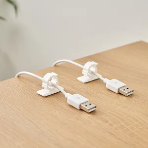 Clips de Câble Auto-adhésifs Organisateur de Gestion des Fils Sans Perçage Mur Clips de Câble Support de Câble Pour Câble de Chargement USB Câble Réseau