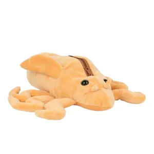 Peluche cigale et papillon de nuit avec fermeture éclair en tissu doux orange