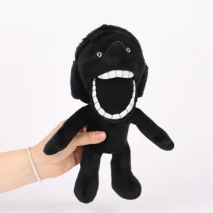 Gruselig Süßes Meme Schwarzes Kuscheltier Plüschtier Seltsame Große Klappe Humanoide Weiche Figur Puppe Für Schlafzimmer Deko
