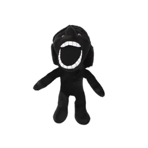 Schwarzes SCP Foundation Sixty-seven Kid Plüschtier mit großem offenem Mund Design