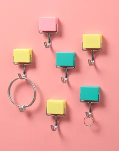 Japanischer Stil Magnethaken Eisen Stanzfrei Kühlschrankmagnete Utility Aufbewahrungshaken Für Küche Zuhause Dunstabzugshaube Organizer