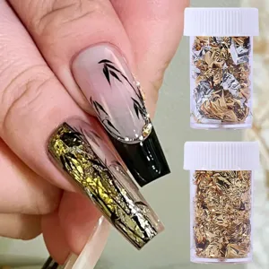 Fiocchi di lamina d'oro e d'argento di alta qualità per decorazioni professionali per manicure