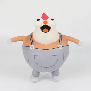 Vue détaillée de la peluche gnome Willem de The Gnome Show avec sa salopette grise