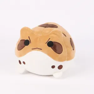 Peluche de grenouille de pluie marron avec des taches mignonnes pour la chambre